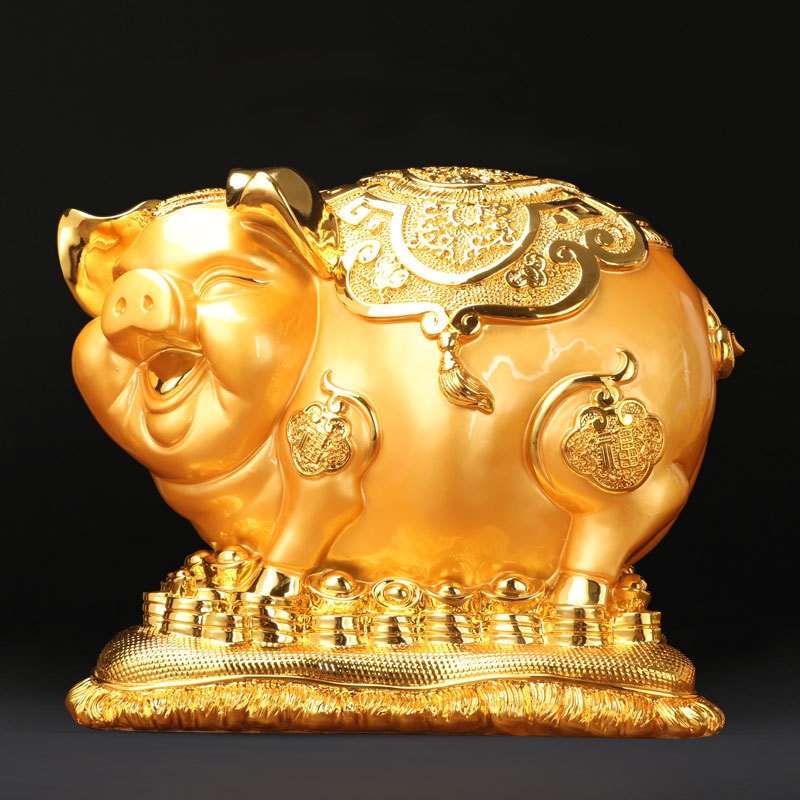 Big Lucky Chinese Gold Piggy Bank Big Lucky Chinese Gold Piggy Bank