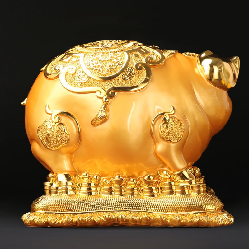 Big Lucky Chinese Gold Piggy Bank Big Lucky Chinese Gold Piggy Bank
