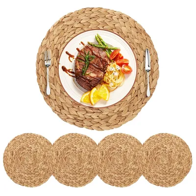Big Round Water Hyacinth Placemats (2pcs)