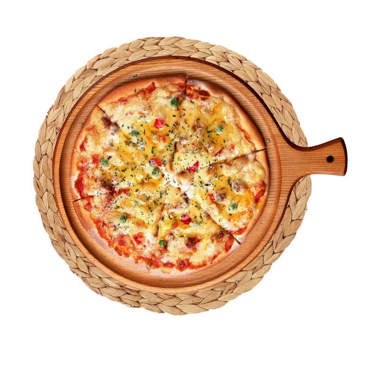 Big Round Water Hyacinth Placemats (2pcs)