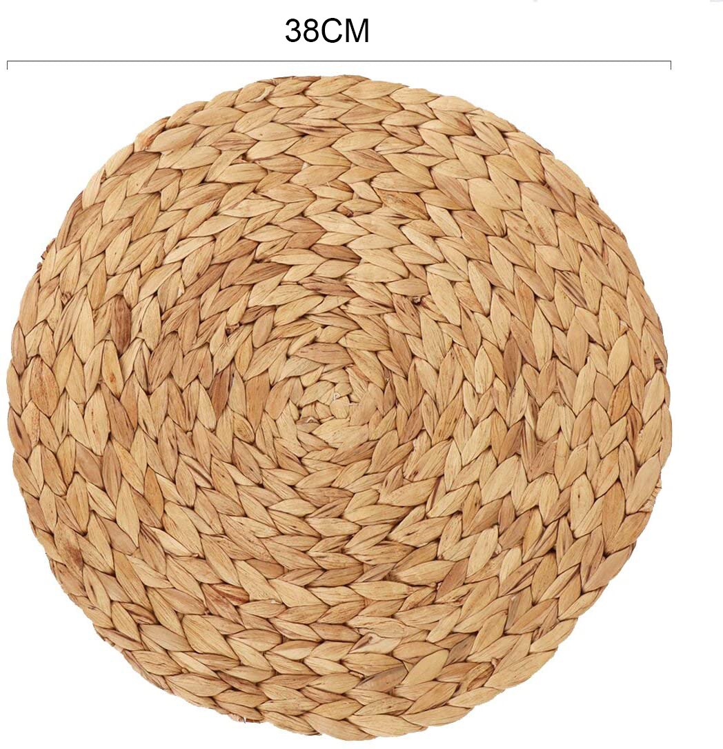 Big Round Water Hyacinth Placemats (2pcs)