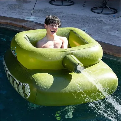 Big Size Summer Giant Tank With Watergun Inflatable Toys Floating Truck Pool Floats Water Spray Beach Party Games Big Size Summer Giant Tank With Watergun Inflatable Toys Floating Truck Pool Floats Water Spray Beach Party Games