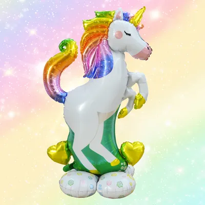 Big Standing Unicorn Foil Balloon