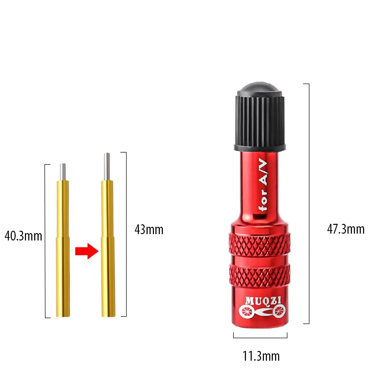 Bike Air Front Fork Valve Adapter Tool Extension AV Schrader Valve Converter Extender for MTB Downhill Bicycle Bike Air Front Fork Valve Adapter Tool Extension AV Schrader Valve Converter Extender for MTB Downhill Bicycle