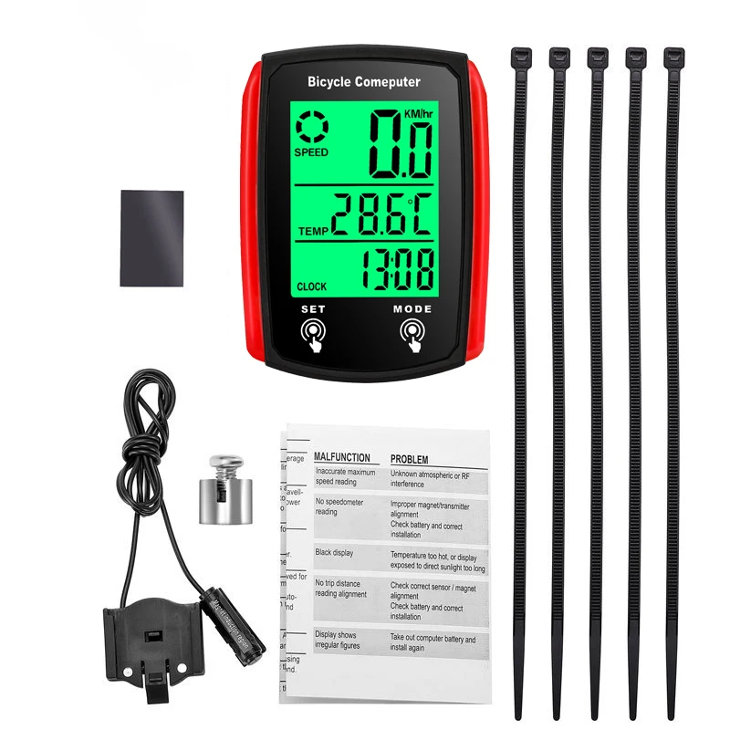 Bike Computer Bicycle Odometer LCD Screen Wired Cycling Speedometer Mountain Bike Speedo Meter Bike Accessories Bike Computer Bicycle Odometer LCD Screen Wired Cycling Speedometer Mountain Bike Speedo Meter Bike Accessories