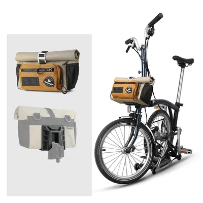 Bike Handlebar Bag 4L Quick Release For Brompton Folding Bike Front Tube Basket Bag With MOLLE System Urban Cycling Bike Handlebar Bag 4L Quick Release For Brompton Folding Bike Front Tube Basket Bag With MOLLE System Urban Cycling