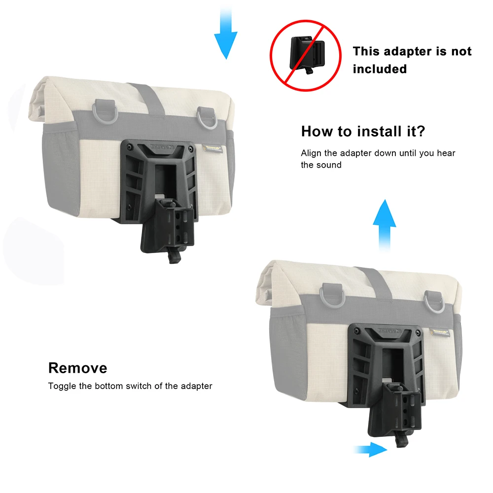 Bike Handlebar Bag 4L Quick Release For Brompton Folding Bike Front Tube Basket Bag With MOLLE System Urban Cycling Bike Handlebar Bag 4L Quick Release For Brompton Folding Bike Front Tube Basket Bag With MOLLE System Urban Cycling