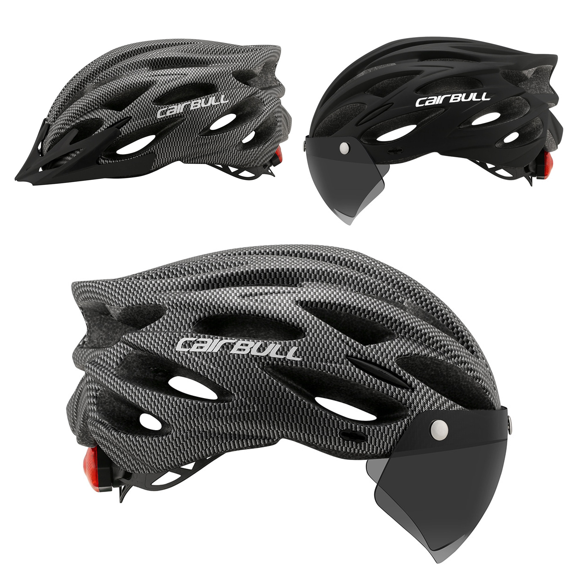 Bike Helmet with Visor and LED Light Bike Helmet with Visor and LED Light