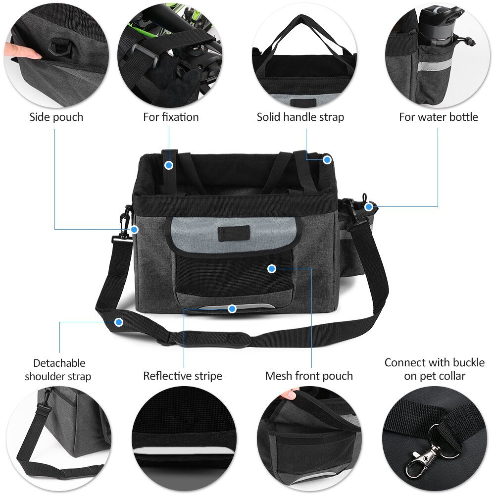 Bike Pet Basket Fabric Pet Carrier Bike Pet Basket Fabric Pet Carrier