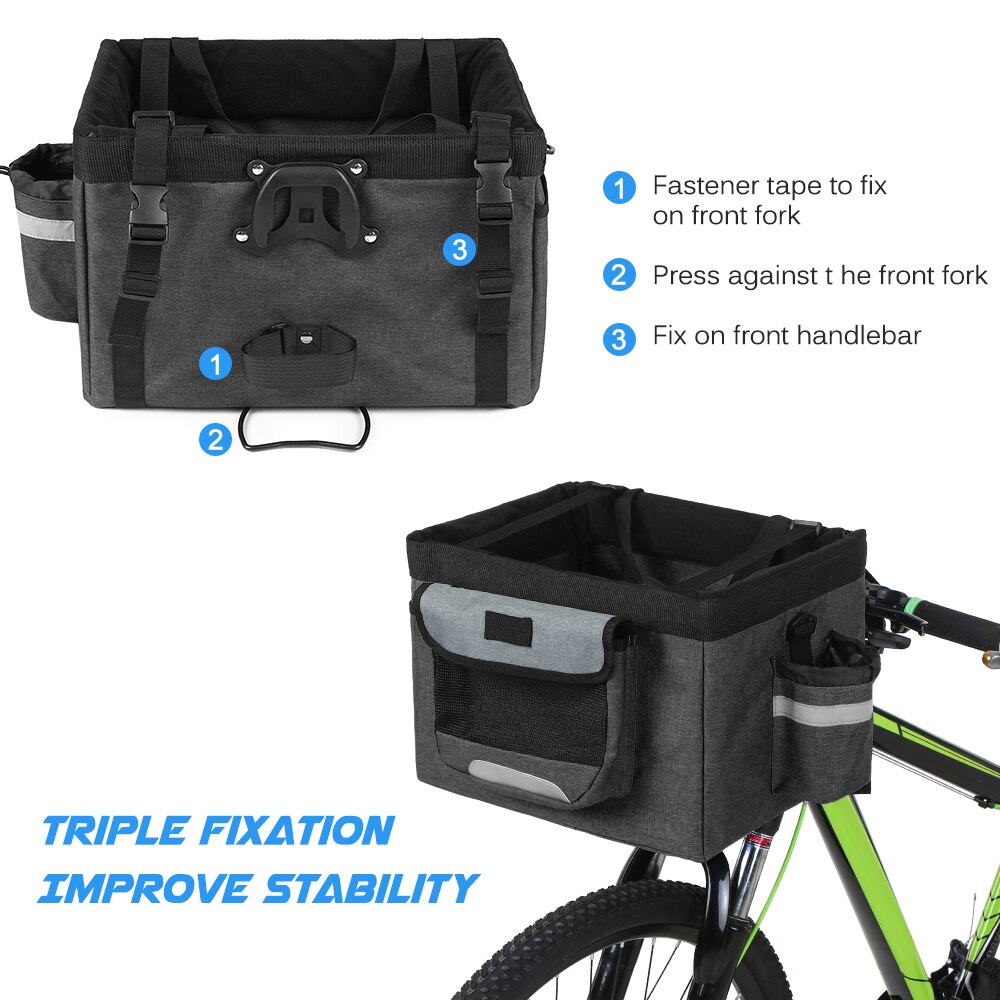 Bike Pet Basket Fabric Pet Carrier Bike Pet Basket Fabric Pet Carrier