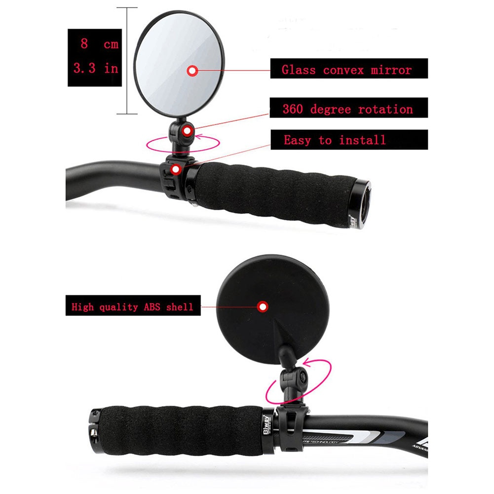 Bike Rearview Mirror Handlebar Glass Bike Rearview Mirror Handlebar Glass