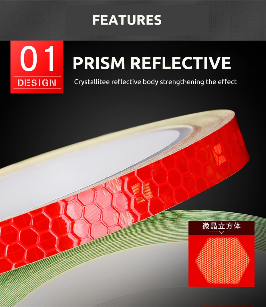 Bike Reflective Sticker Waterproof Strip Bike Reflective Sticker Waterproof Strip