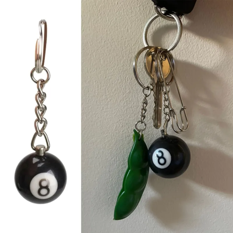 Billiard Pool 8 Ball Keychain
