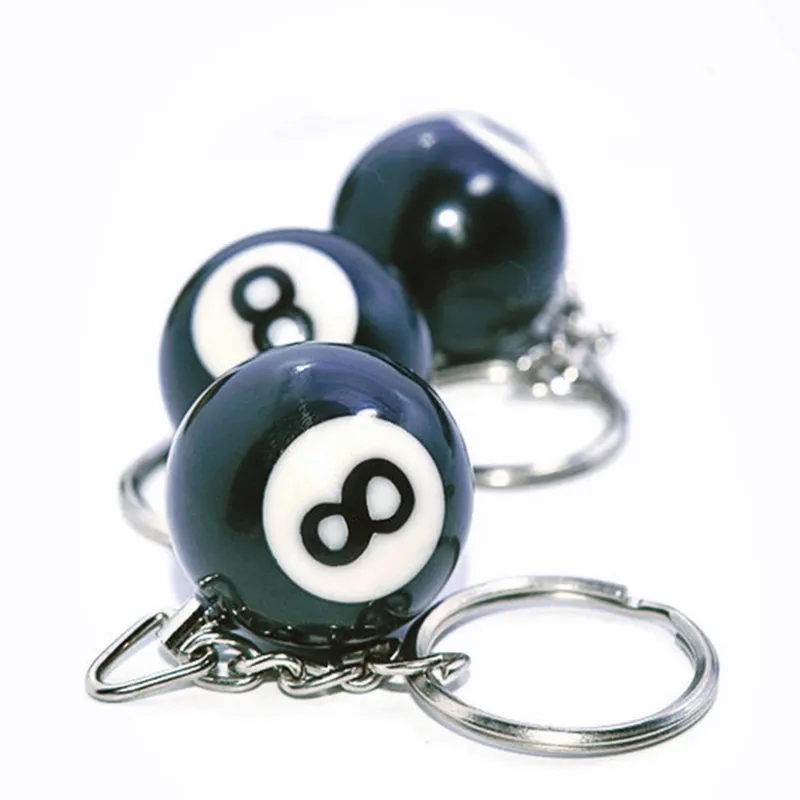 Billiard Pool 8 Ball Keychain