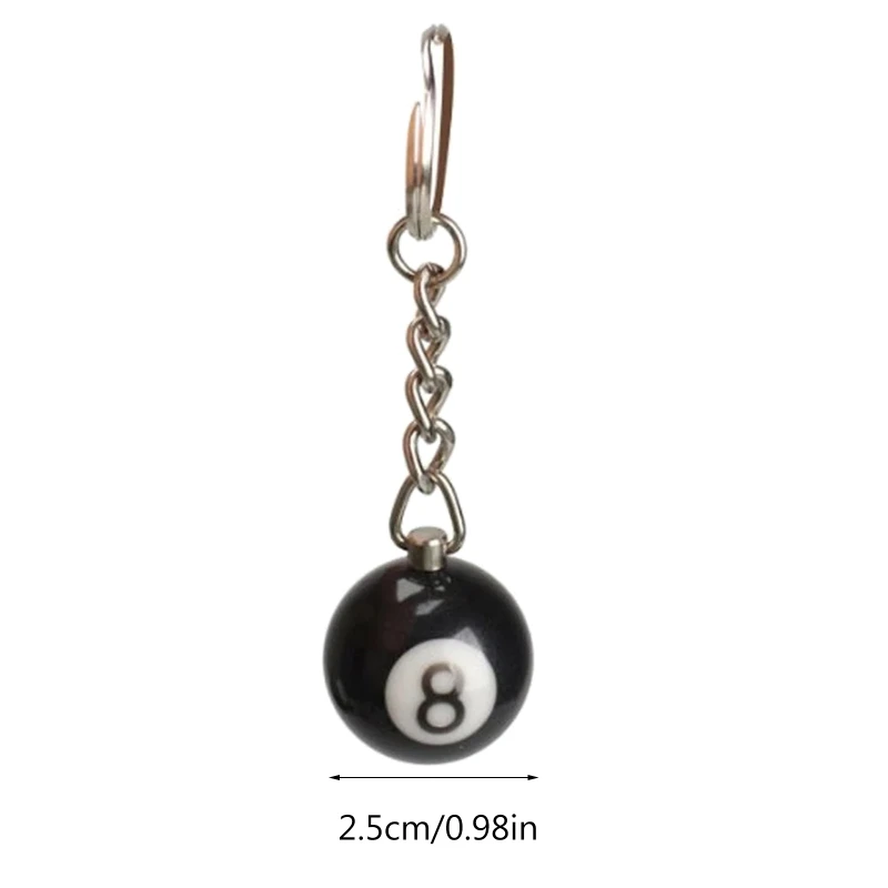 Billiard Pool 8 Ball Keychain