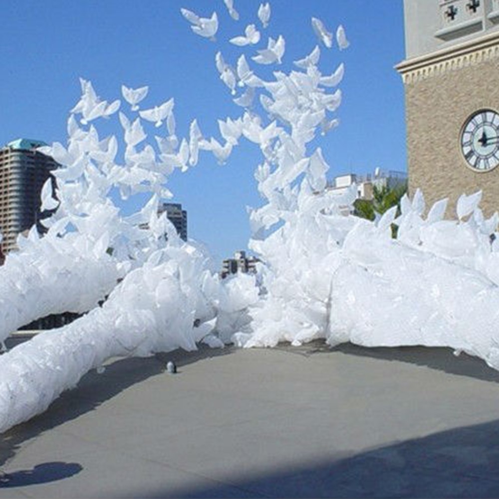 Biodegradable Foil Dove Balloons (20pcs) Biodegradable Foil Dove Balloons (20pcs)