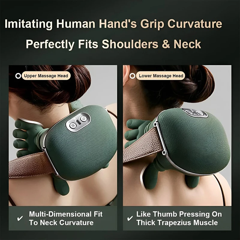 Bionic Neck Shoulder Massager N7 Kneading Massager Shawl 3-Level Modes Neck Cervical Waist Leg Body Muscles Massage Bionic Neck Shoulder Massager N7 Kneading Massager Shawl 3-Level Modes Neck Cervical Waist Leg Body Muscles Massage