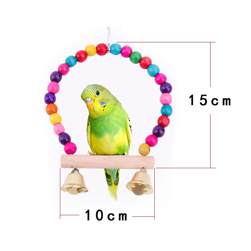 Bird Cage Swing with Hanging Bells