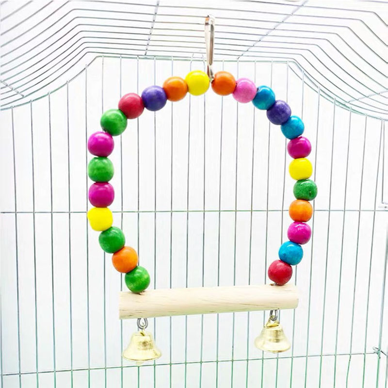 Bird Cage Swing with Hanging Bells