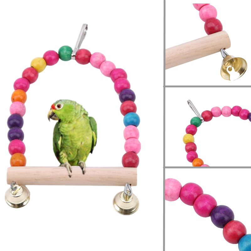 Bird Cage Swing with Hanging Bells