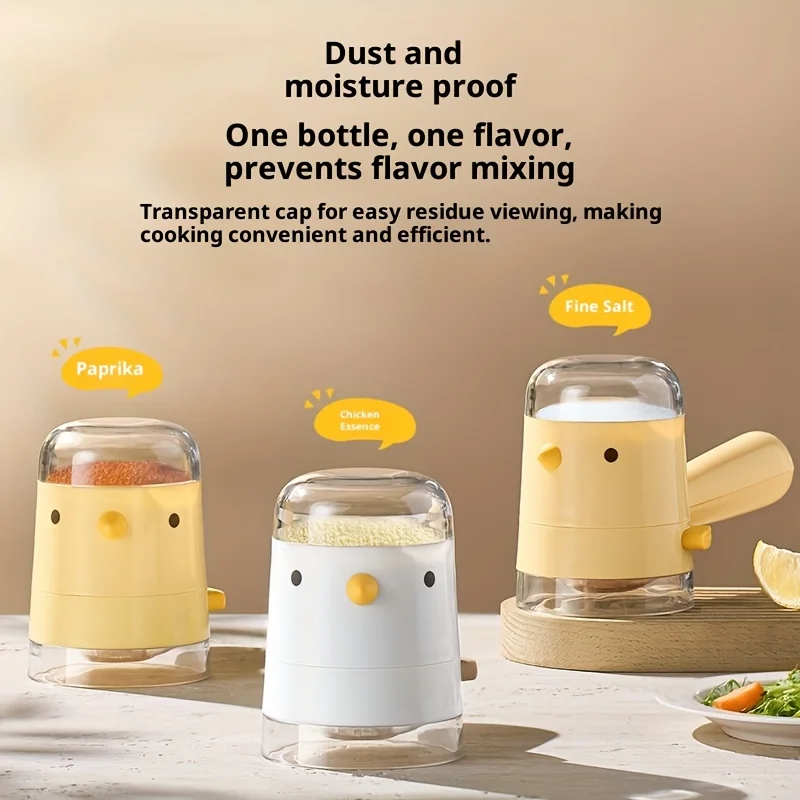Bird-shaped Salt Bottle Cartoon Press-Type Salt Dispenser Quantitative Seasoning Bottle Dustproof Control Quantity Bird-shaped Salt Bottle Cartoon Press-Type Salt Dispenser Quantitative Seasoning Bottle Dustproof Control Quantity