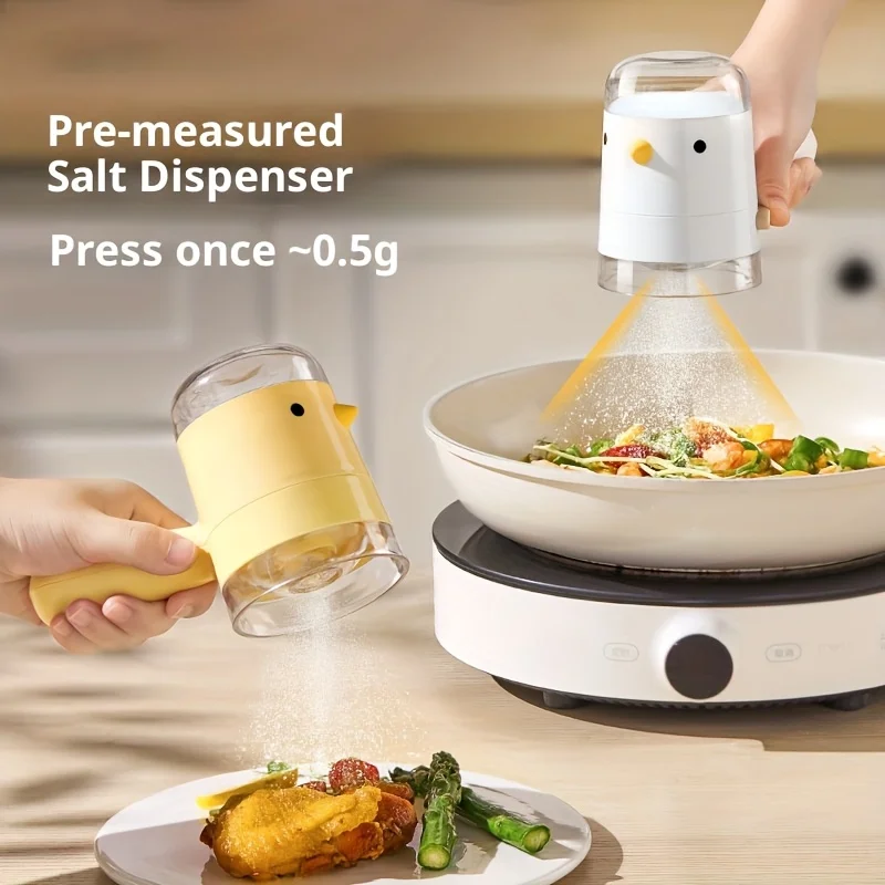 Bird-shaped Salt Bottle Cartoon Press-Type Salt Dispenser Quantitative Seasoning Bottle Dustproof Control Quantity Bird-shaped Salt Bottle Cartoon Press-Type Salt Dispenser Quantitative Seasoning Bottle Dustproof Control Quantity
