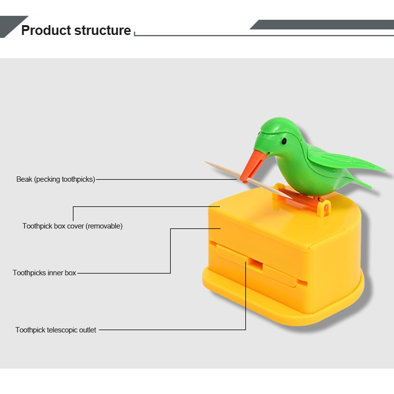 Bird Toothpick Holder Cute Toothpick Dispenser Bird Toothpick Holder Cute Toothpick Dispenser