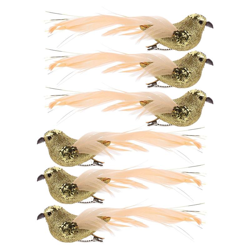 Bird Tree Decoration Christmas Ornament (6 pcs)