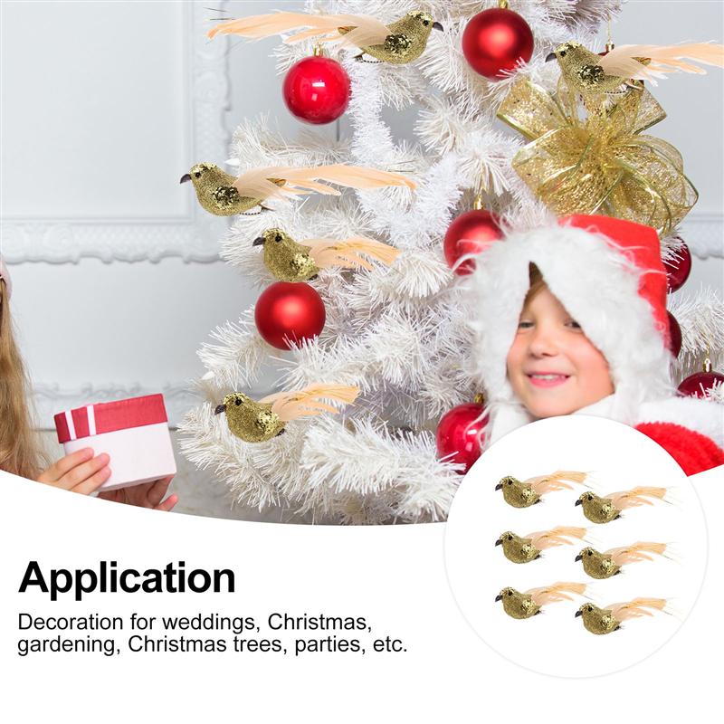 Bird Tree Decoration Christmas Ornament (6 pcs)