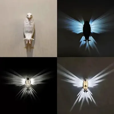 Bird Wall Lamp Halloween Owl Eagle Shape Projector Modern Creative Atmosphere Sconce Light 3D Print Body Animal Bird Wall Lamp Halloween Owl Eagle Shape Projector Modern Creative Atmosphere Sconce Light 3D Print Body Animal
