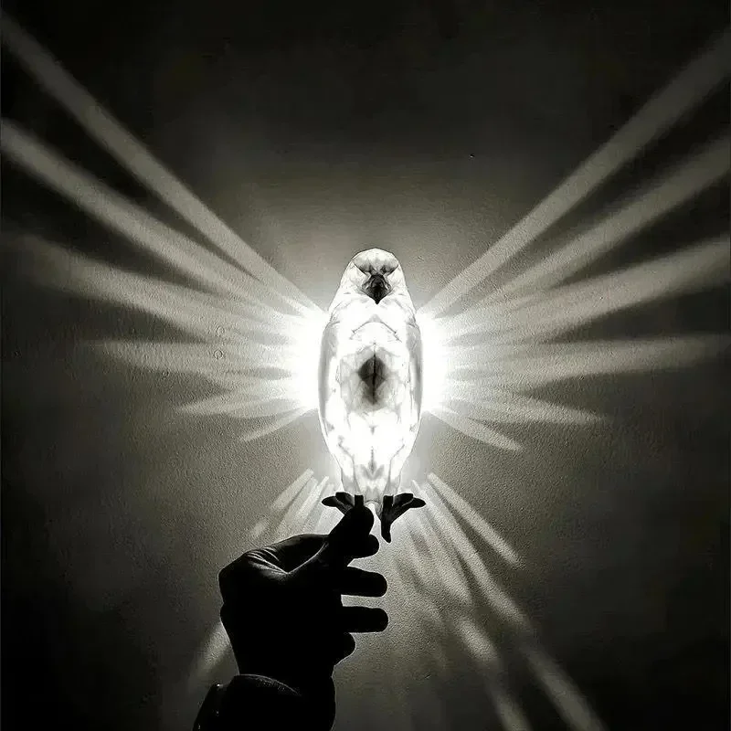 Bird Wall Lamp Halloween Owl Eagle Shape Projector Modern Creative Atmosphere Sconce Light 3D Print Body Animal Bird Wall Lamp Halloween Owl Eagle Shape Projector Modern Creative Atmosphere Sconce Light 3D Print Body Animal