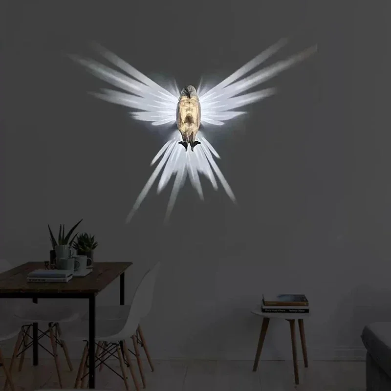 Bird Wall Lamp Halloween Owl Eagle Shape Projector Modern Creative Atmosphere Sconce Light 3D Print Body Animal Bird Wall Lamp Halloween Owl Eagle Shape Projector Modern Creative Atmosphere Sconce Light 3D Print Body Animal
