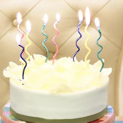 Birthday Cake Candles Spiral Design (Set of 10) Birthday Cake Candles Spiral Design (Set of 10)