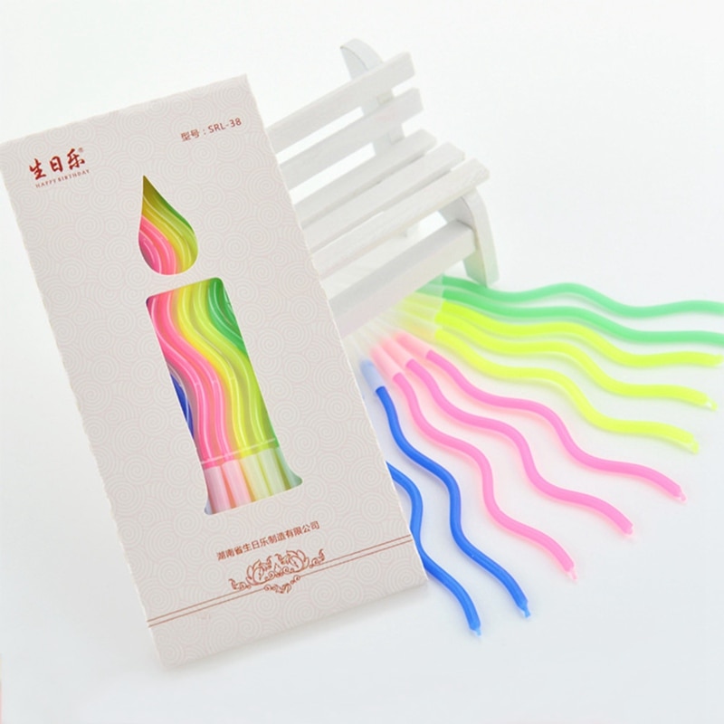 Birthday Cake Candles Spiral Design (Set of 10) Birthday Cake Candles Spiral Design (Set of 10)