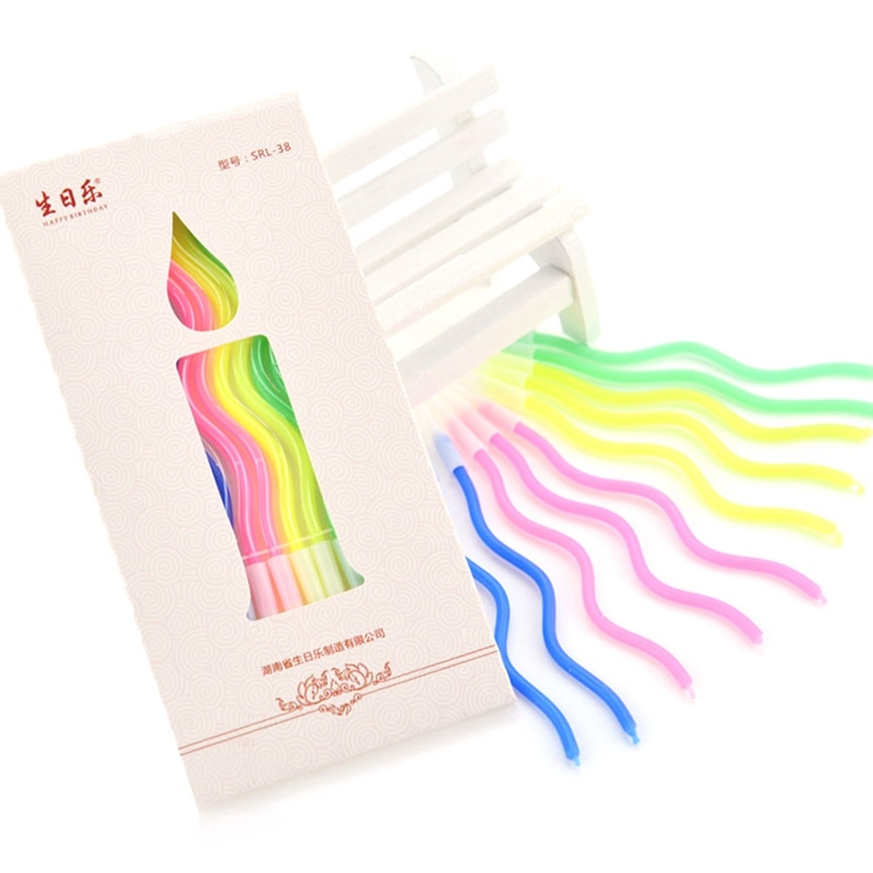 Birthday Cake Candles Spiral Design (Set of 10) Birthday Cake Candles Spiral Design (Set of 10)