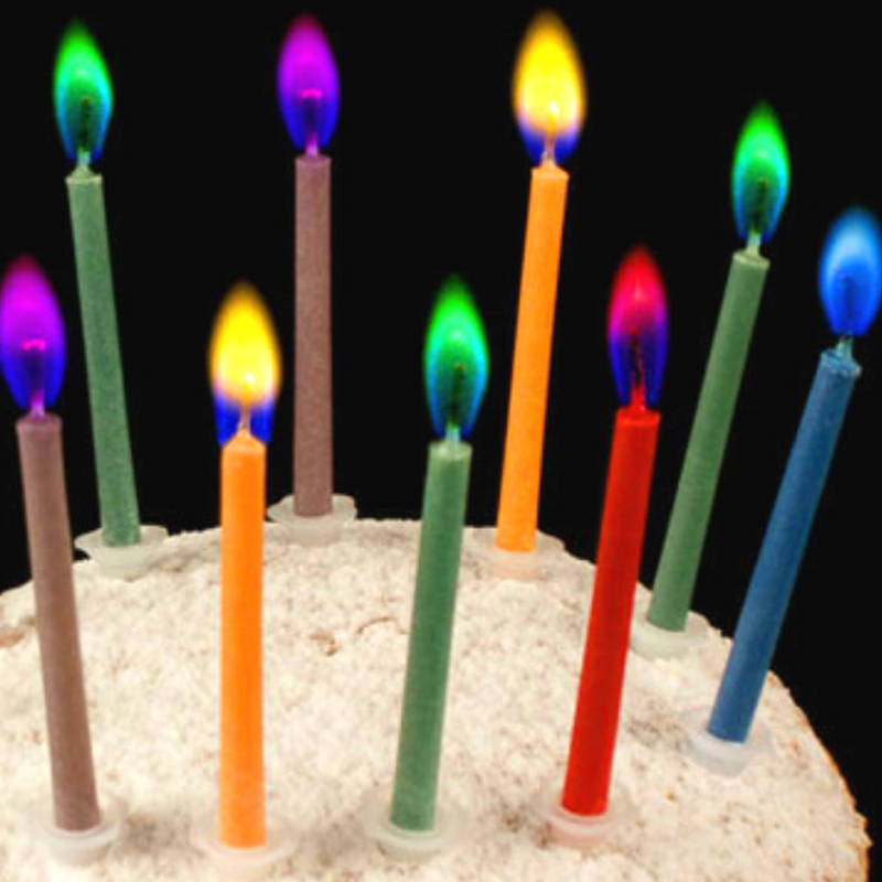 Birthday Color Flame Candles (12 pcs)