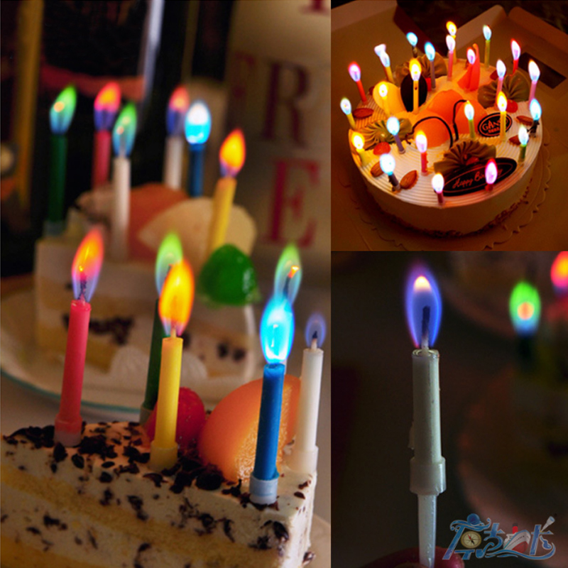 Birthday Color Flame Candles (12 pcs)