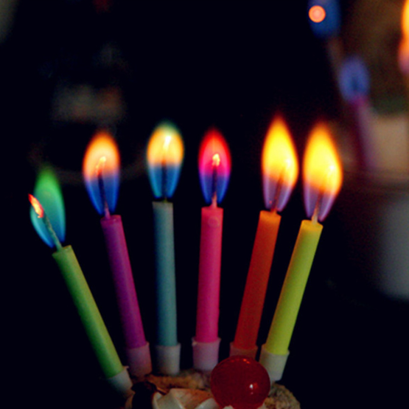 Birthday Color Flame Candles (12 pcs)