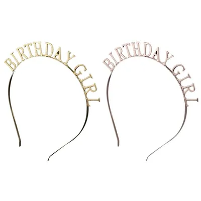 Birthday Girl Headband Metal Headwear Birthday Girl Headband Metal Headwear