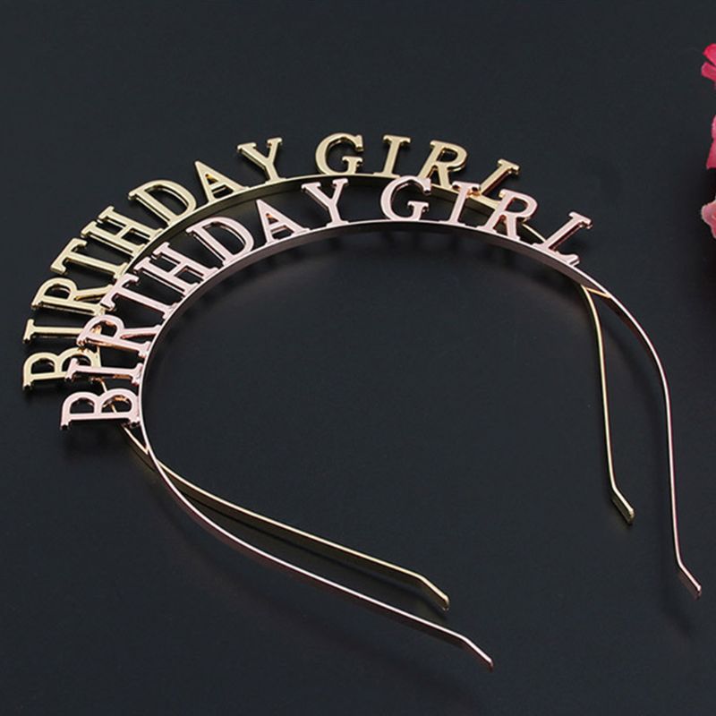 Birthday Girl Headband Metal Headwear Birthday Girl Headband Metal Headwear