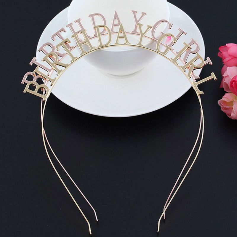 Birthday Girl Headband Metal Headwear Birthday Girl Headband Metal Headwear
