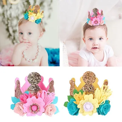 Birthday Hat Kids Flower Headband Birthday Hat Kids Flower Headband