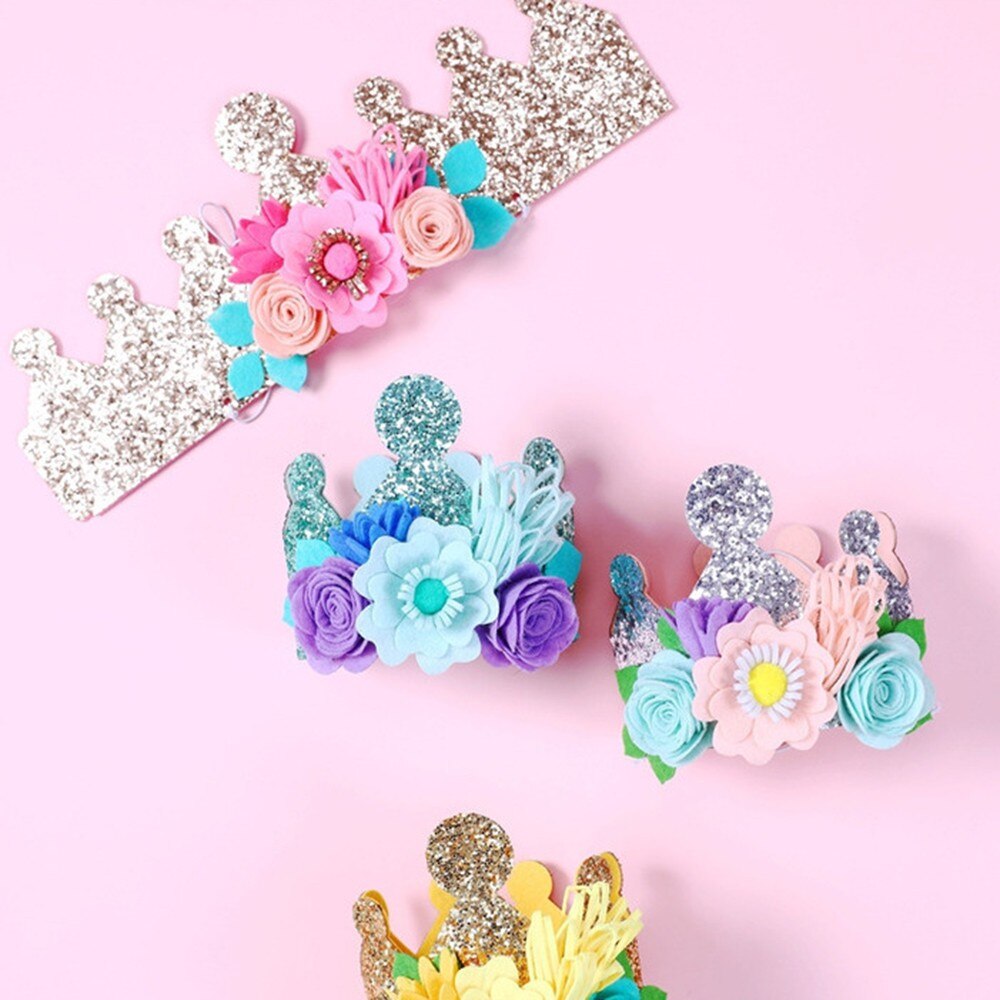 Birthday Hat Kids Flower Headband Birthday Hat Kids Flower Headband