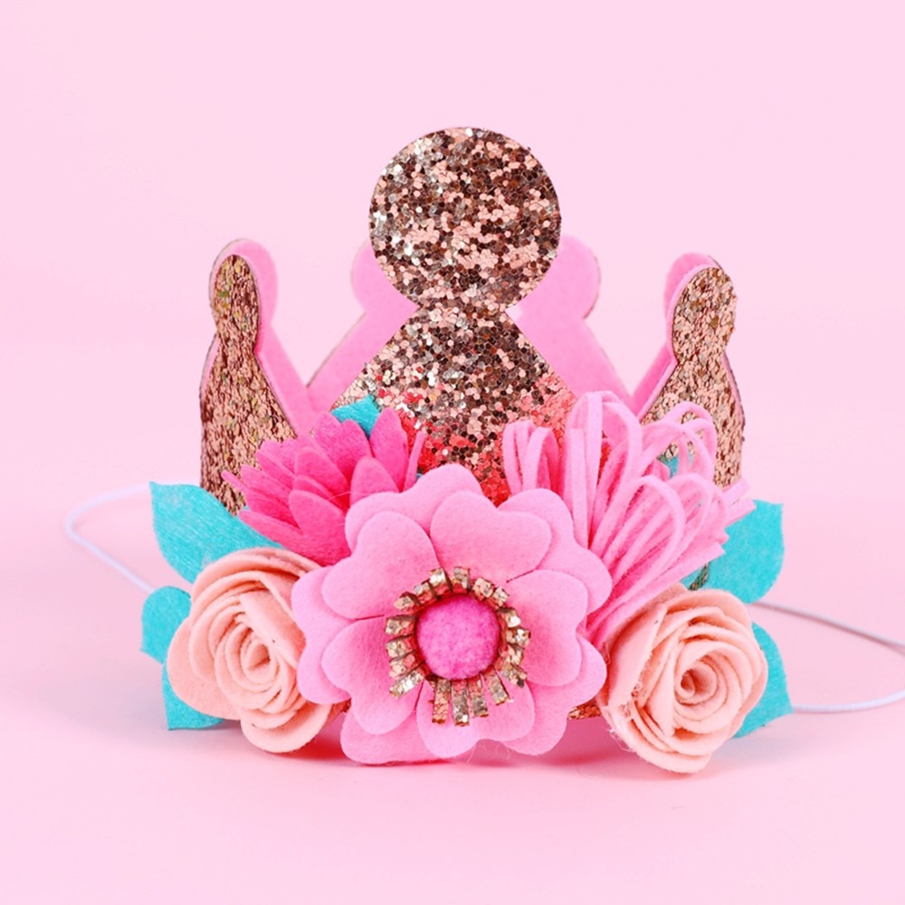 Birthday Hat Kids Flower Headband Birthday Hat Kids Flower Headband