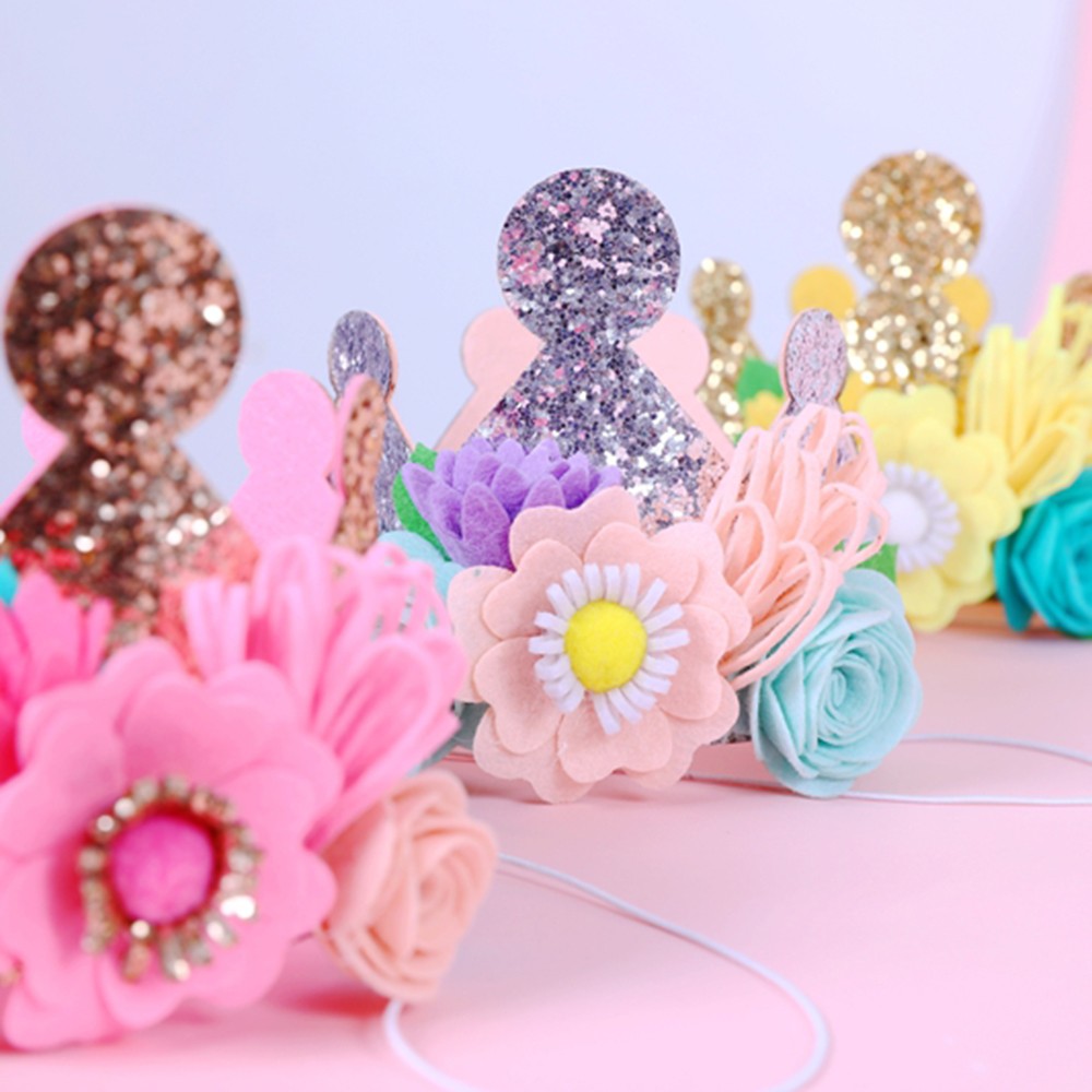 Birthday Hat Kids Flower Headband Birthday Hat Kids Flower Headband