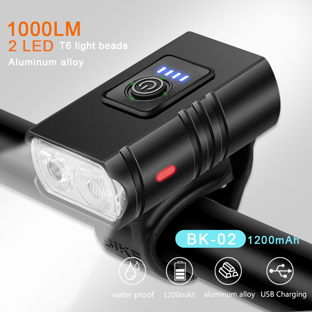 BK02 Bike Light USB Rechargeable T6 LED Bicycle Lights 6 Modes MTB Flashlight Bicycle Headlight for Cycling Bicycle BK02 Bike Light USB Rechargeable T6 LED Bicycle Lights 6 Modes MTB Flashlight Bicycle Headlight for Cycling Bicycle