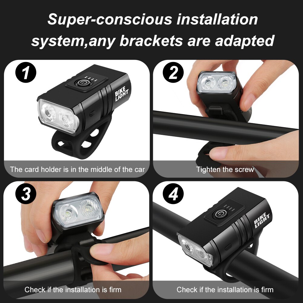 BK02 Bike Light USB Rechargeable T6 LED Bicycle Lights 6 Modes MTB Flashlight Bicycle Headlight for Cycling Bicycle BK02 Bike Light USB Rechargeable T6 LED Bicycle Lights 6 Modes MTB Flashlight Bicycle Headlight for Cycling Bicycle