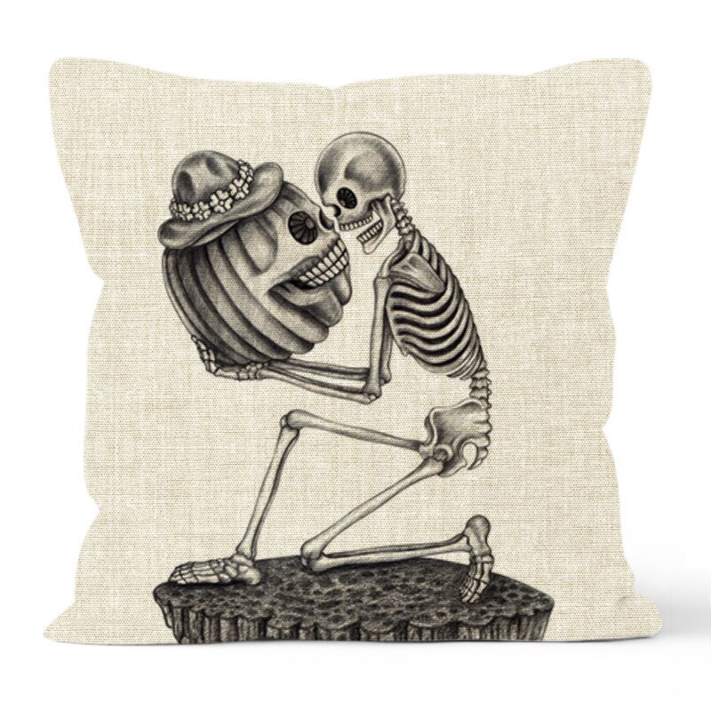 Black and White Halloween Pillowcase Black and White Halloween Pillowcase