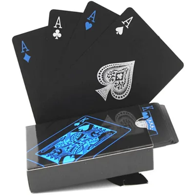 Black Gold Playing Card Poker Game Deck blue Silver Poker Suit Plastic Magic Waterproof Deck Of Card Magic Water Gift Black Gold Playing Card Poker Game Deck blue Silver Poker Suit Plastic Magic Waterproof Deck Of Card Magic Water Gift