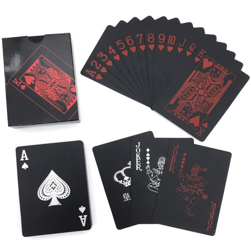Black Gold Playing Card Poker Game Deck blue Silver Poker Suit Plastic Magic Waterproof Deck Of Card Magic Water Gift Black Gold Playing Card Poker Game Deck blue Silver Poker Suit Plastic Magic Waterproof Deck Of Card Magic Water Gift